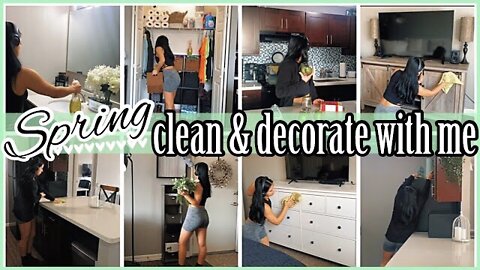 *NEW* APARTMENT SPRING CLEAN & DECORATE WITH ME 2021 | EXTREME SPEED CLEANING MOTIVATION | ez tingz