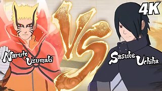Naruto's Baryon Mode vs Sasuke Amaterasu | 4K 60fps Naruto x Boruto UNSC