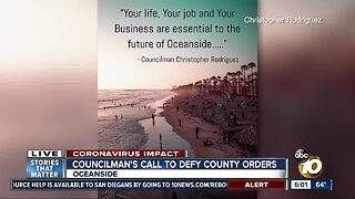Oceanside councilman wants businesses to reopen early