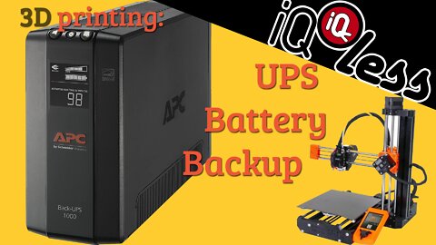 3D Printing: UPS Battery Backup