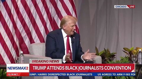 Trump interview Chicago live responses about Kamala being Indian not black