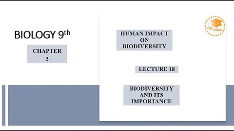Biology| Class 9| Lecture 18| Human Impact of Biodiversity