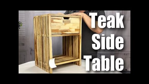 Handmade Reclaimed Teak Wood Bedside Table Nightstand with One Drawer Review