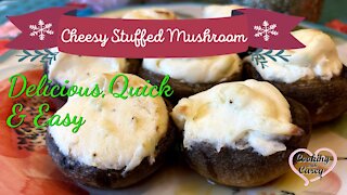 Cheesy Stuffed Mushrooms, Fast, Easy & Delicious