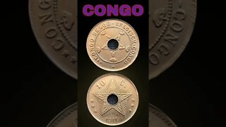 Congo 10 Centimes 1911.#shorts #coinnotesz