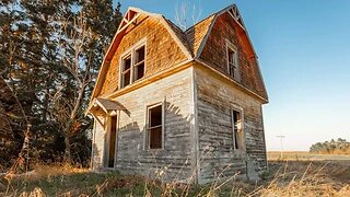 Abandoned Eaton's Catalogue House in Saskatchewan at Sunset