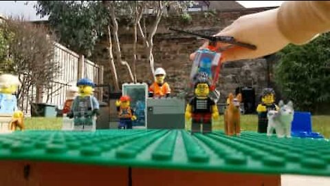 Familie bygger LEGO-have ... med en tvist!