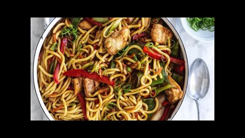 CHICKEN NOODLES | Chicken stir fry with chow mein noodles recipe