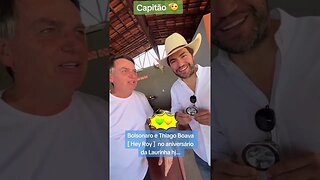 THIAGO BOAVA COM BOLSONARO NO ANIVERSÁRIO DA LAURA