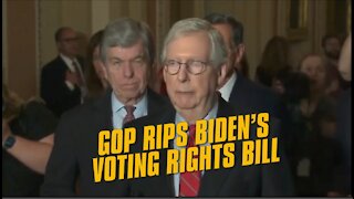 GOP Senate Leadership Rips Joe Biden's Voting Bill