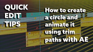 How To Create a Perfect Circle and Animate a Trim Path in After Effects