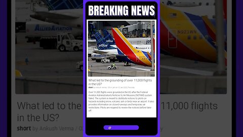 11,000 Flights Cancelled Due to NOTAM System Malfunction: Are Your Travels at Risk?" | #shorts #news