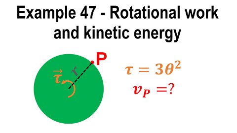 Example problem 47 - Rotational work and kinetic energy - Classical mechanics - Physics