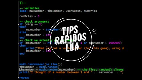 Tips rapidos de Lua / Variables locales