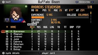 EFL:2-2- Buffalo Bison (2-0) Defeat New Jersey Governors (1-1) - 27-9 - Legend Bowl - Week 2