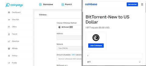 How To Get Free BitTorrent BTT Cryptocurrency Paid To Click At Coinpayu And Instant Withdraw
