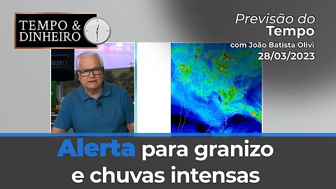 Previsão do tempo tem alerta para granizo e chuvas intensas em áreas do Centro-Oeste e norte do País