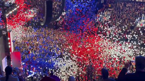 A balloon blizzard — more than 100,000 of them — at the #RNCConvention…