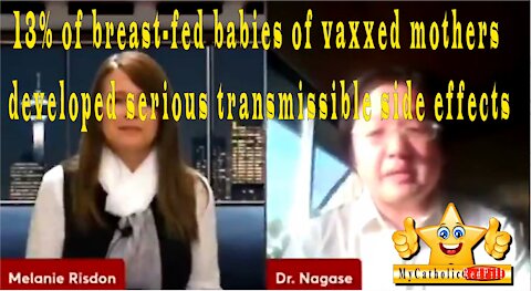 13% of breast-fed babies of vaxxed mothers developed serious transmissible side effects