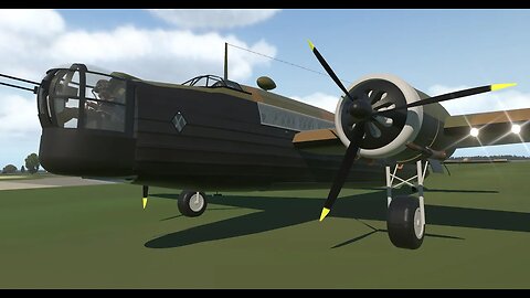 Flying the Vickers Wellington.