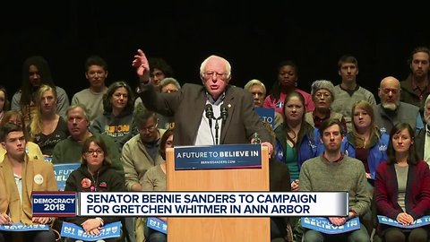 Sen. Bernie Sanders to rally for Gretchen Whitmer in Ann Arbor