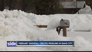 February snow creates problems in Idaho City