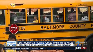 Baltimore County students forced to sit in bus aisles