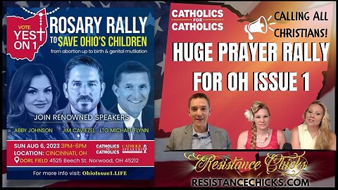 HUGE OH Issue 1 Rally: Jim Caviezel, Abby Johnson & General Flynn- Cincinnati, OH