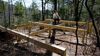 Cabin Foundation Beams - Building an Offgrid Cabin