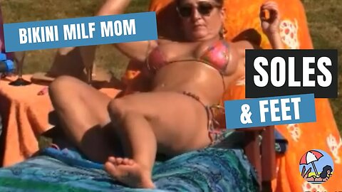Bikini Milf Mom Soles & Feet in the Backyard #feet #soles #pies #bikini