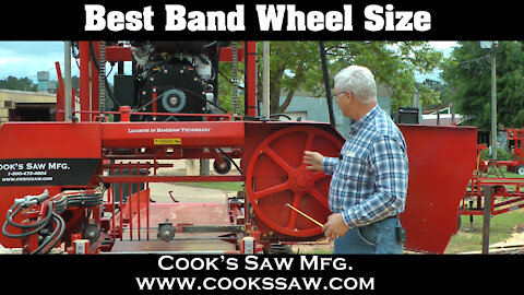 Best band wheel size for a portable sawmill