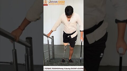 Ayush lost right leg in a accident Jeevan Asha Hospital provided him free of cost modular prosthesis