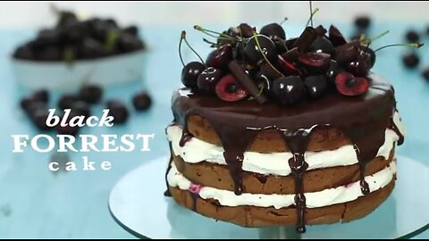 soft,sweet delicious black forest cake.