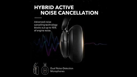 Hybrid Active Noise Cancelling wireless bluetooth Headphones with Multiple Modes