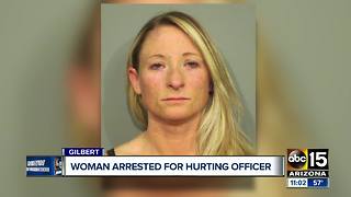 Woman arrested for hurting Gilbert officer