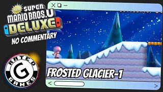 Frosted Glacier-1 - Spinning-Star Sky - New Super Mario Bros U Deluxe No Commentary
