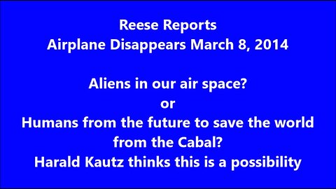 Reese Report Disappearing Airplane