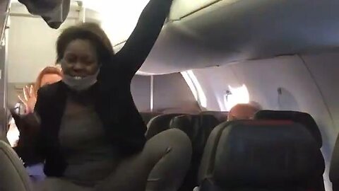 FLIGHT FROM HELL: GOOFY BITCH HIGH ON SOMETHING LOSES IT ON THE AIRPLANE. GUESS WHO?✈️💥😳