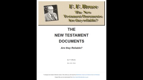 New Testament Documents - Are They Reliable, By Frederick Fyvie Bruce, Chapter 2