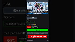 CORRA! Avengers Definitive Edition em promoção na Green Man Gaming