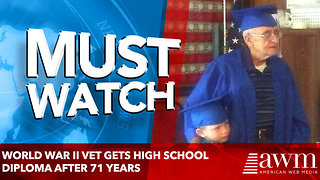 World War II vet gets high school diploma after 71 years