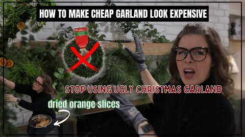 🎅 How To Make Cheap Garland Look Expensive + Dried Oranges + Decorating Fireplace + VacLife