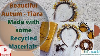 Make an Autumn Hair Vine Tiara with Some Recycled and Re-Purposed Materials