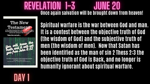 Revelation 1 -3 From the Perfect Law of Freedom from the Lord God Almighty.