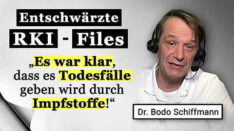 Dr. Bodo Schiffmann bei Kla.TV: Was verraten uns die entschwärzten RKI-Protokolle?🙈