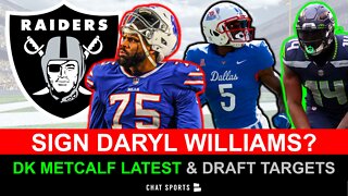 Raiders Rumors On Signing Daryl Williams, DK Metcalf Trade Latest From Adam Schefter + Draft Targets