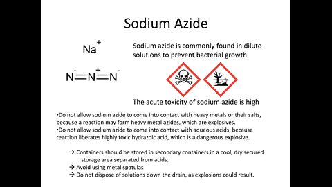 Poison Control Centers warning of exposures to Sodium Azide on COV test kit