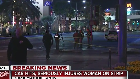 Woman hit by taxi on Las Vegas Strip