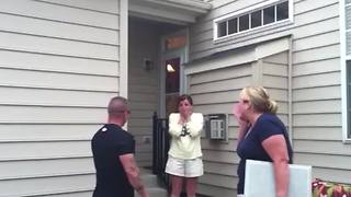 "Man Surprise His Girlfriend With A Visit Home From Deployment In Afghanistan"
