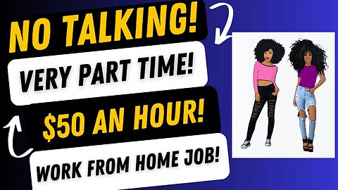 No Talking Very Part Time Work From Home Job $50 An Hour Online Job Hiring Now 2023
